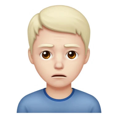 Tired and dreadful face sticker