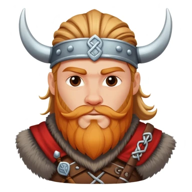 A viking character with love symbols  sticker