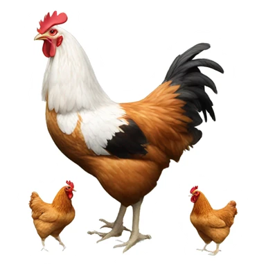 three chicken free ranging  sticker