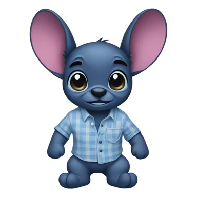 Stitch with a shirt sticker