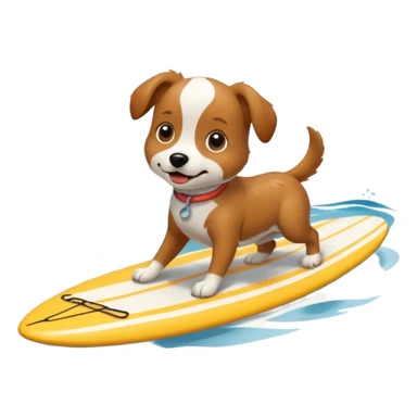 Dog surfing in the sea sticker