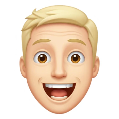 Character for man looks excited   sticker