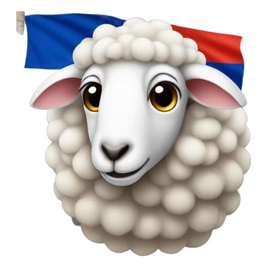Sheep with armenian flagg sticker