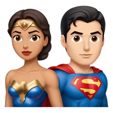 Wonder Woman and superman sticker