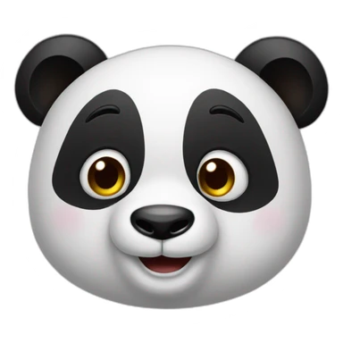 Panda who is happy and shy sticker