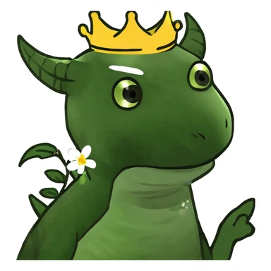 Red Baby dragon with sampaguita flower and leaves sticker