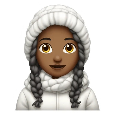 Winter girl white cozy  sticker