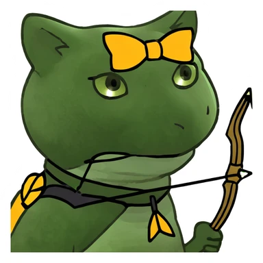 Cat dressed up as katniss Everdeen sticker