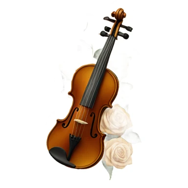 vintage violin and beige red roses sticker