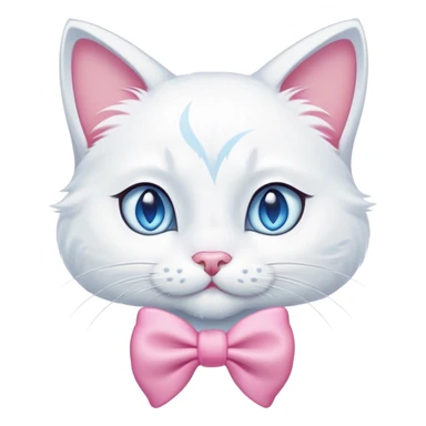 cat marie from aristocats with pink bow sticker