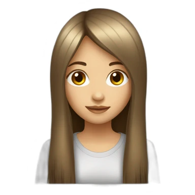 dark-brown-long-hair-fringe-girl-with-black-eyes Download emoji sticker