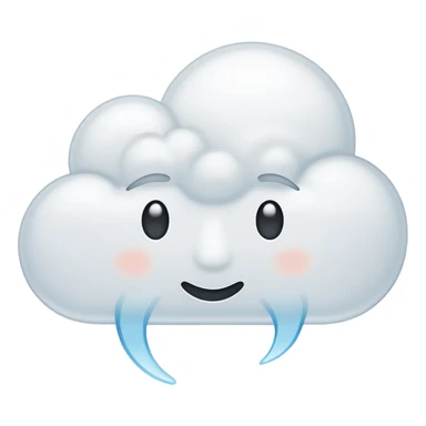 simple clear comic thought cloud, no text sticker