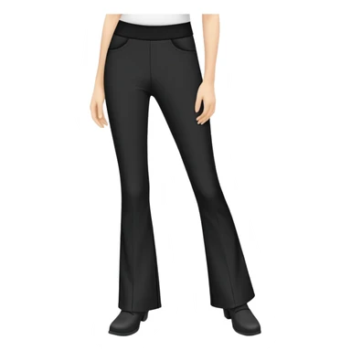 Bootcut black banding pants sticker