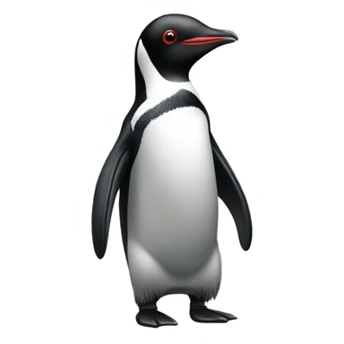 red right upright standing pinguin sticker