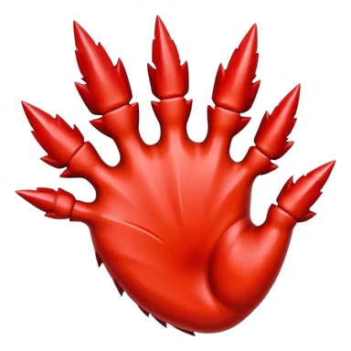 red claw print sticker