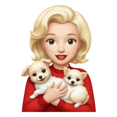 Marilyn Monroe, with cute dog sticker
