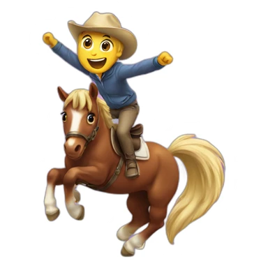 crazy poney jumping sticker