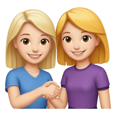 tho girls handshake sticker