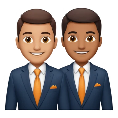 two same look brother both busnessmen indian look sticker