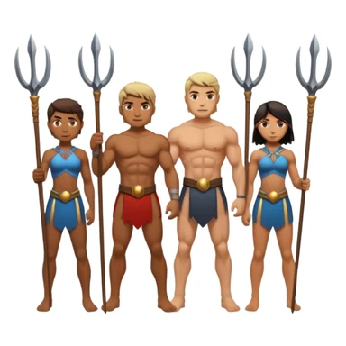 the first humans with spears sticker