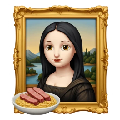 goth monalisa SPAM meat spaghettio slop  sticker