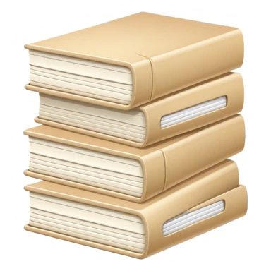 aesthetic beige and white stack of files sticker
