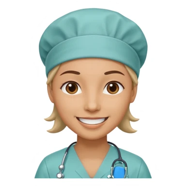 doctor with scrub hat sticker