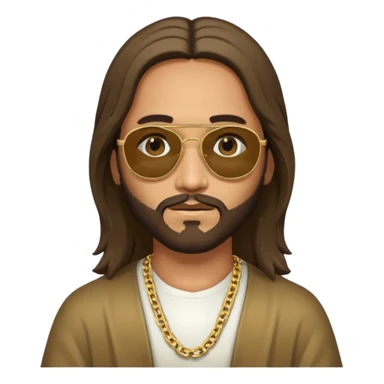 Jesus wearing a dark sunglasses and a chain  sticker
