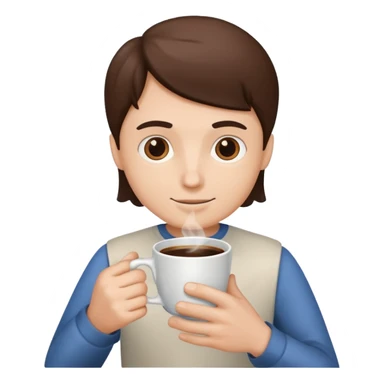 a white hand holding a cup of coffee but just the hand and the cup sticker