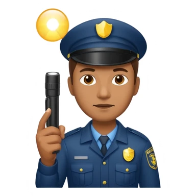 Security Guard with Flashlight left sticker