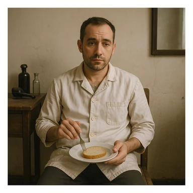 sartarosh xona bunaqa zur darajada bulmasin keyin shunchaki tarelka v vilka ushlab utirsin tarelkada esa faqat non bulsin kayfiyati xam urtacha bulsin xursan bob ketmasin sticker