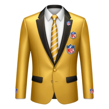 Gold suit jacket with nfl patch sticker