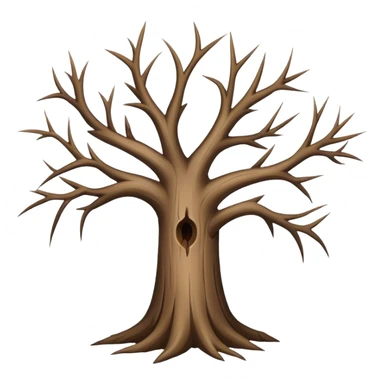 A dead tree without leaves ￼ sticker