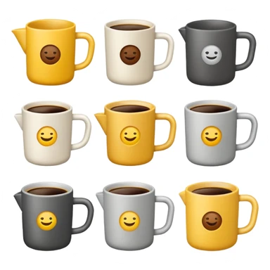 Минималистичный Эмодзи пак в Telegram для кофейной компании LABEL. Цветовая палитра: #FFFFFF, #F7FD02, #D3D3D3, # 242424 sticker