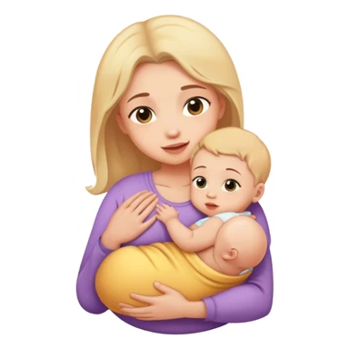 A baby in mother's arms sticker