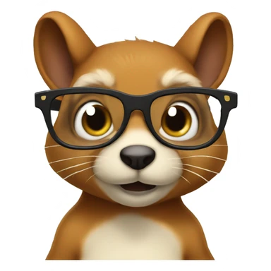 squrrelon the phone with glasses sticker