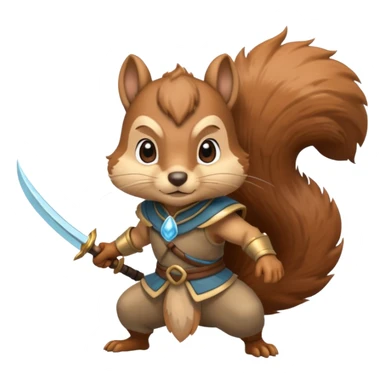 water bending squirrel warrior sticker