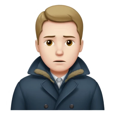 man feeling cold sticker