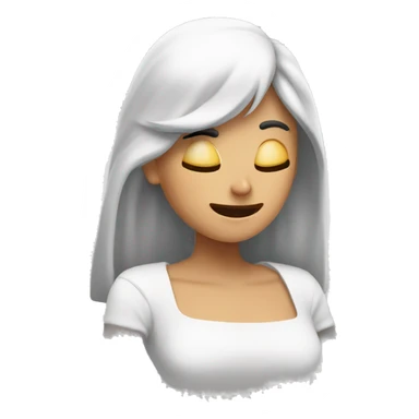 Nena blanca durmiendo  sticker