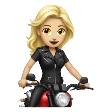 Blonde motorcycle women sticker