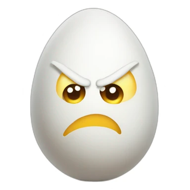 Angry egg sticker