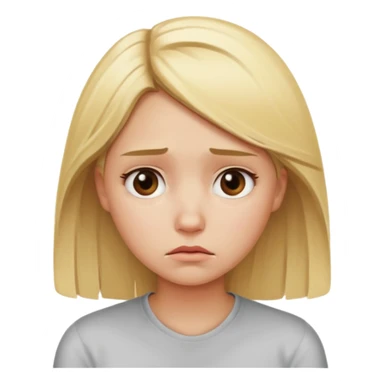 Blonde girl disappointed and sad sticker