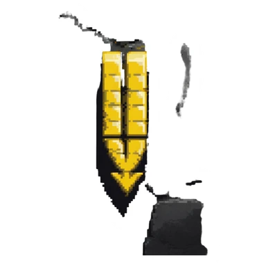 bright yellow arrow painted on stone, Camino de Santiago marker sticker