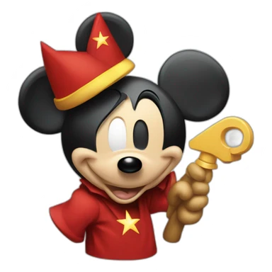 mickey mouse-comunista-hoz y martillo sticker