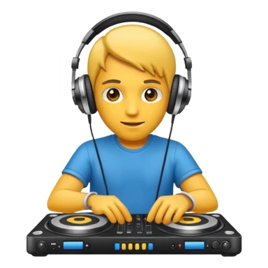DJ with headphones sticker