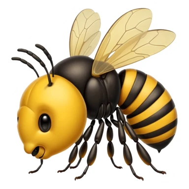 una abeja con cabeza de señor canoso viejo y robusto, el cuerpo de la abeja dejalo sin cambiar sticker