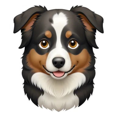 black and white australian shepherd sticker