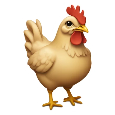 Beige chicken  sticker