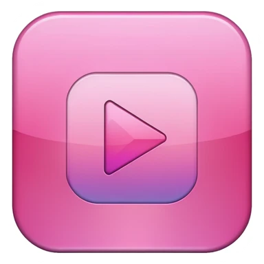 gradient pink play button sticker