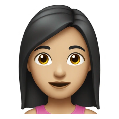 Girl with shoulder-length dark hair with dark eyes Girl with shoulder-length dark hair with dark eyes sticker